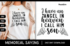 Heartfelt Memorial Quote SVG | I Call Him Son Product Image 1