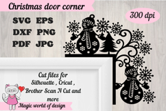 Christmas door corner svg, snowman Ornament Svg Product Image 2