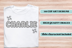 Geometric Alphabet png clipart, geometric doodle letters Product Image 6