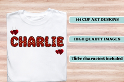 Valentine Alphabet Clip Art, valentines day letters doodle Product Image 6