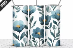 Flowers Tumbler Wrap | Sublimation Design | Tumble PNG Product Image 5