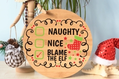 Naughty Nice Blame The Elf Svg, Christmas Checklist Svg. Product Image 7