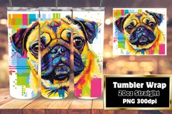 Playful Colorful Dog Wrap 20oz Sublimation Design Product Image 1