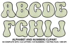 Summer Alphabet & Numbers PNG Clipart Doodle Letters 300 DPI Product Image 2