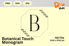 Botanical Touch Monogram - Nature Inspired Letters Product Image 1