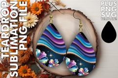 Sweet Teardrop Earrings Design PNG, Pattern Product Image 1