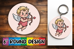 Bright Ornaments Circle Sublimation, Cupid Product Image 1