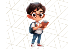 School Teacher Clipart, Boy Teacher PNG, Cute Classroom Art Product Image 10