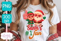 Santa&#039;s #1 fan, Funny Christmas PNG for kid&#039;s shirts Product Image 3