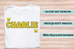 Cute Kids Monster Alphabet &amp; Numbers doodle PNG Clipart Product Image 6