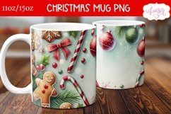 Customizable Christmas mug PNG wrap, Holiday seson mug Product Image 2