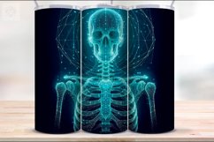 4 Neon Skeleton Tumbler Wrap Sublimations, 20 oz Product Image 2