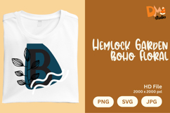 Hemlock Garden Boho Floral Monogram Product Image 1