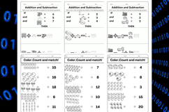 Editable Subtraction and addition Math worksheets template 5 Product Image 2
