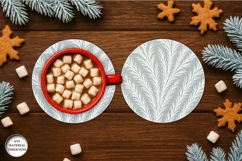 Frost Pattern Coffee Coasters SVG Bundle | Drink Coaster Product Image 12