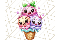 Sweet Treat Face PNG Clipart, Cute Kawaii Dessert Art Png Product Image 4