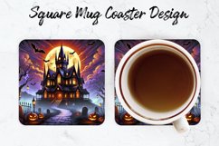 Halloween House Mug coaster | Coaster | Sublimation Design Product Image 1
