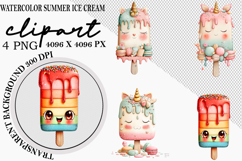 Whimsical Summer Ice Cream Clipart Png Product Image 1
