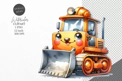 Bulldozer clipart, Nursery clipart, Kids clipart Product Image 1