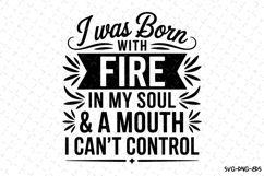 I was born with Fire svg Design | Svg Files for Cricut Product Image 1