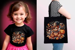 Watercolor Halloween Spooky Bear PNG sublimation Product Image 3