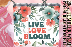 Heartfelt dreams 20oz tumbler wrap, Flower Quote Product Image 1
