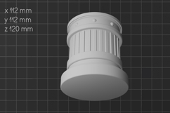 3D print desk organizer, Column pen holder STL Product Image 3