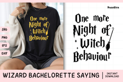 Wizard Bachelorette Party Saying SVG | One More Night Product Image 1