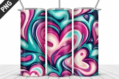 Lovely Hearts Tumbler Design | Valentine's Day Tumbler Wrap Product Image 5