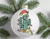 Christmas cactus SVG, PNG Western christmas printable cricut Product Image 4