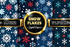 Snowflakes Digital Papers - 04 Variations Product Image 1