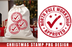 Christmas Stamp Clipart, Christmas Retro sublimation PNG Product Image 1