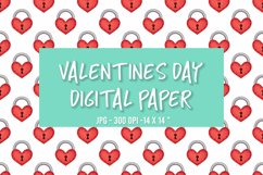 Digital Paper with love Locks. Pattern with Locks Product Image 1