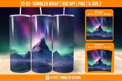 Northern Lights Tumbler Wrap Designs, Sublimation Wrap Product Image 1