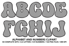 Mermaid Scales Alphabet Letters &amp; Numbers Clipart PNG 300DPI Product Image 2