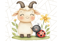 Cute Animal Friends Clipart PNG, Whimsical Spring Animal Duo Product Image 4