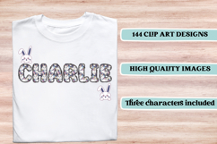 Easter Floral Alphabet &amp; Numbers Seamless Patterns PNG Product Image 7