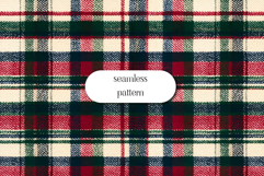 Christmas Tartan Plaid Seamless Pattern Digital Paper Design Product Image 1