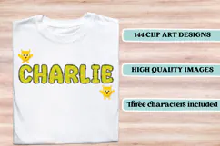 Cute Kids Monster Alphabet & Numbers doodle PNG Clipart Product Image 6