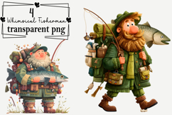 Whimsical Fisherman Clipart Watercolor PNG Product Image 1