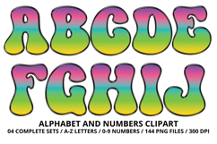 Summer Alphabet &amp; Numbers PNG Clipart Doodle Letters 300 DPI Product Image 2