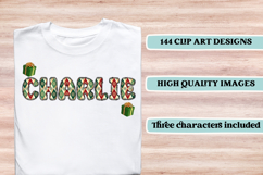 Christmas Alphabet png clipart, christmas letters doodle Product Image 6