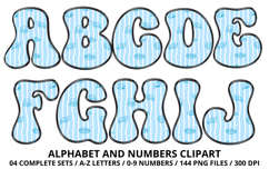 Summer Alphabet &amp; Numbers PNG Clipart Doodle Letters 300 DPI Product Image 2