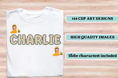 Princess Alphabet png clipart, princess letters doodle Product Image 6