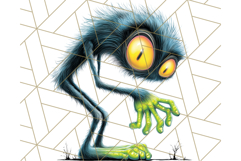 Quirky Monster Clipart PNG, Funny Spooky Creatures Product Image 4