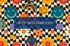 Groovy seamless pattern |Smiles pattern | Emoji pattern Product Image 1