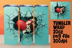 Vibrant Valentine&#039;s 3D Tumbler Product Image 1