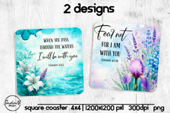 Christian square coaster sublimation designs Product Image 1