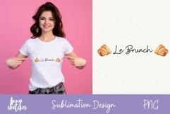 Le Brunch Sublimation Design French Paris Watercolor Clipart Product Image 2