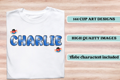 Superhero Digital Papers, superhero doodle letters Product Image 7